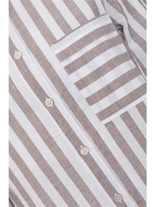 Camicia MMLULULO a righe in misto lino e cotone MM Max Mara | 2616111018600001
